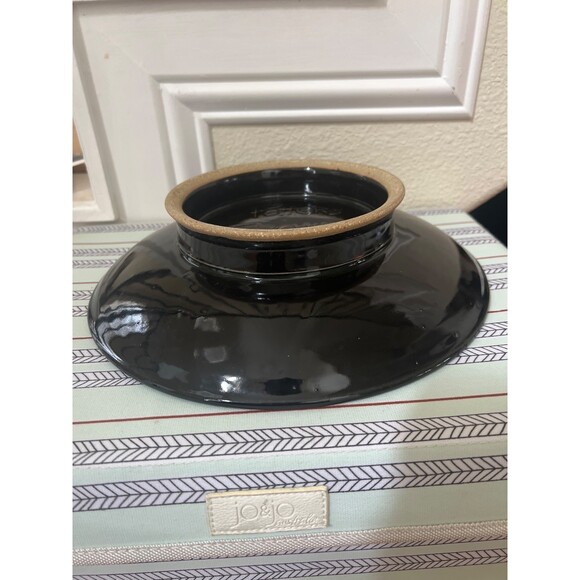 Potters Brown Signed Art Studio Pottery Multicolor Coin bowl Trinket Dish - Picture 3 of 7